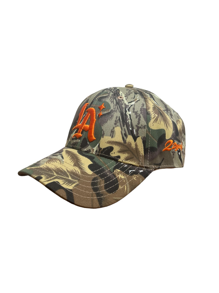 Camo Tree Hat With Orange Logo