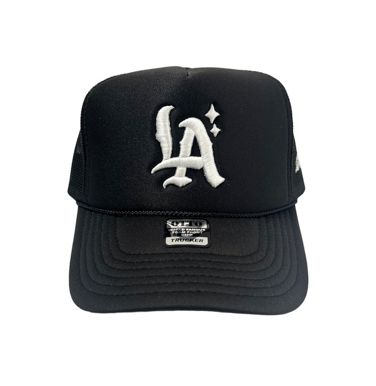 Black LA Trucker Hat