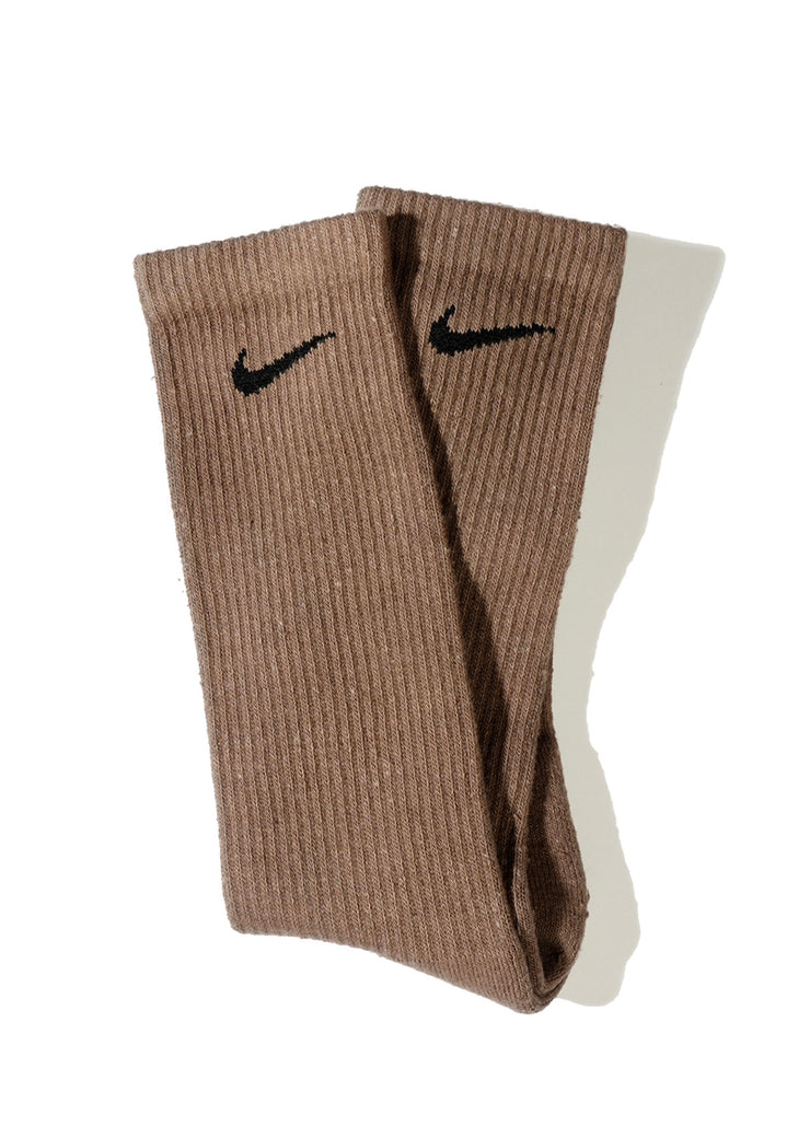 Solid Chocolate Brown Dye Socks